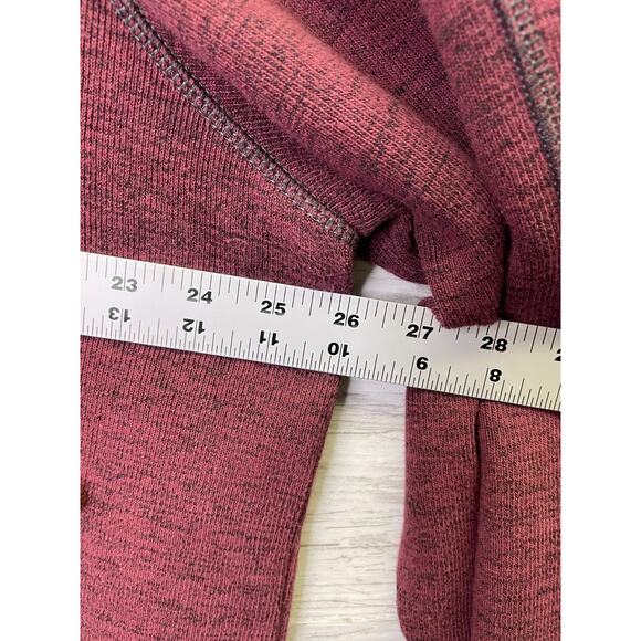 Eddie Bauer Sweater Mens XLT Burgundy Red 1/4 Zip Pullover - Picture 3 of 8